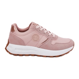 Zapatillas de deporte femeninas en la plataforma Big Star RR2744489 Hi-Polish Pink System rosa
