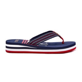 Flip Flip -Flops Flip -Flops on Wedge Big Star RR274A126 Navy Blue azul