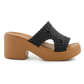 Crocs Brooklyn Woven Slide Heel 209979-001 Flip-Flops negro