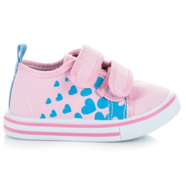 Bona Zapatillas En Corazones rosa