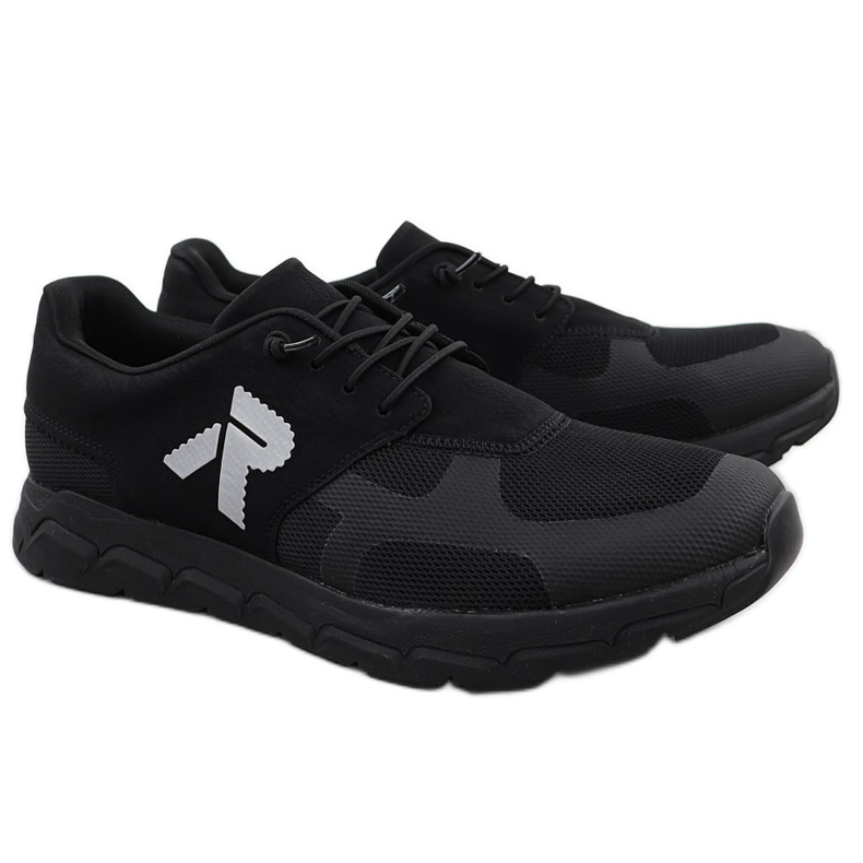 Zapatos deportivos para hombres negros rieker 09100-00