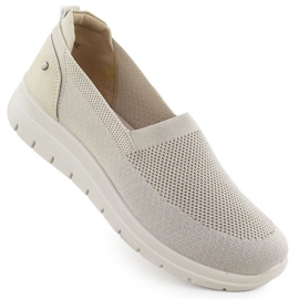 Vinceza Zapatos deportivos femeninos beige vincza 87719