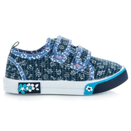 Bona zapatillas de flores azul Bona zapatillas de flores azul