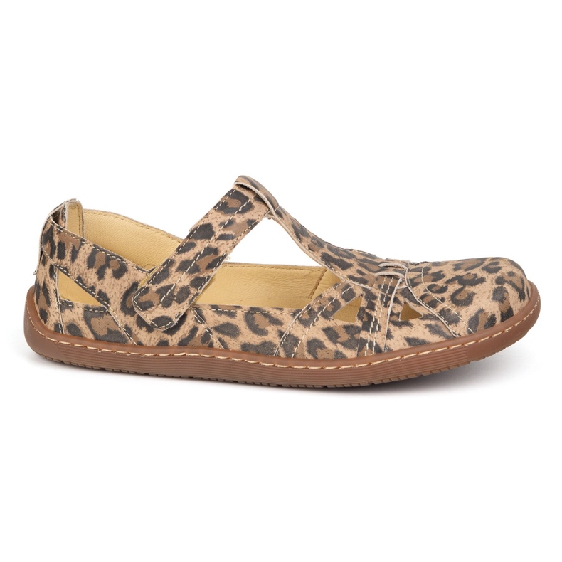 Zapatos descalzos ultra -light olivier 1285 leopardo leopardo estampado beige