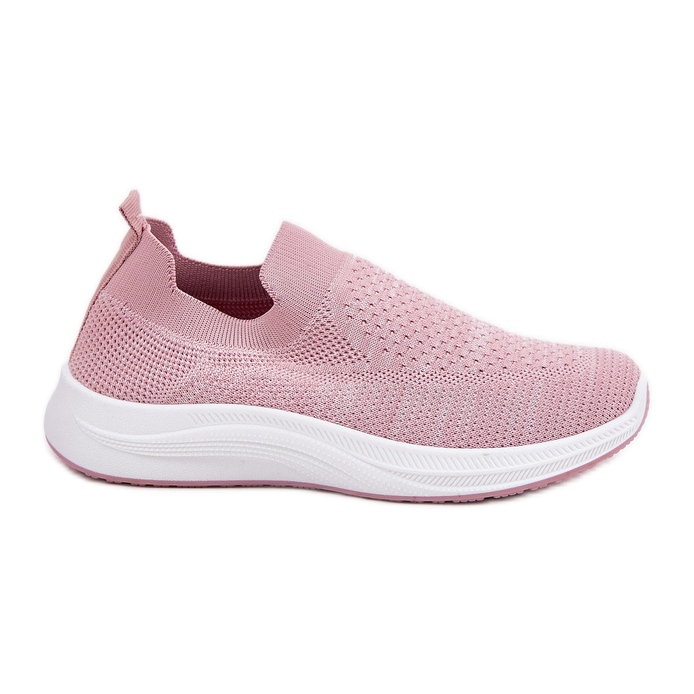 Zapatillas deportivas sin cordones de tela para mujer, rosa rosado Zapatillas deportivas sin cordones de tela para mujer, rosa rosado