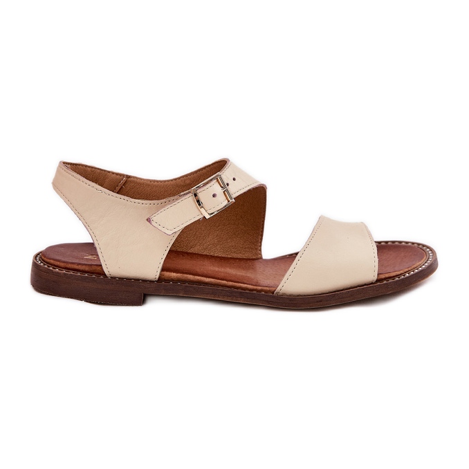 Zazoo 3014 Sandalias de cuero para mujer de cuero beige Zazoo 3014 Sandalias de cuero para mujer de cuero beige