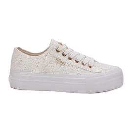 Zapatillas para mujeres con encaje lee cooper lcw-25-31-3438l blanco