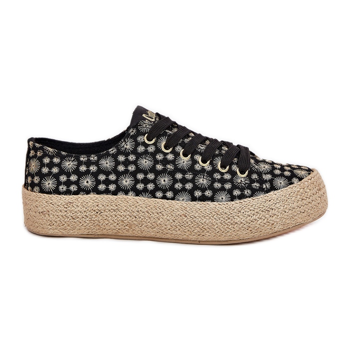 Zapatillas de zapatillas para mujeres en la plataforma con Lee Cooper LCW-25-08-3647L Black Braid negro