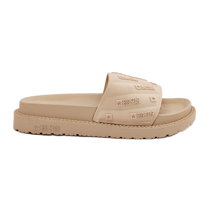 Zapatillas para mujeres en la plataforma Big Star RR274A542 beige