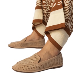 Mocasines de huella de caqui de Ekozamszu beige Mocasines de huella de caqui de Ekozamszu beige