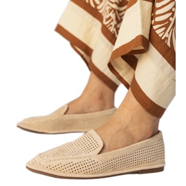 Mocasines abiertos beige de Ekozamszu