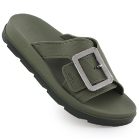 Flip de piscina para mujeres en la playa con una abrazadera verde Zaxy RR285075
