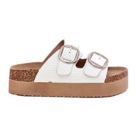 Flip Flip Flip Flip Flip con Lee Cooper LCW-25-35-3496L Hebillas blancas blanco
