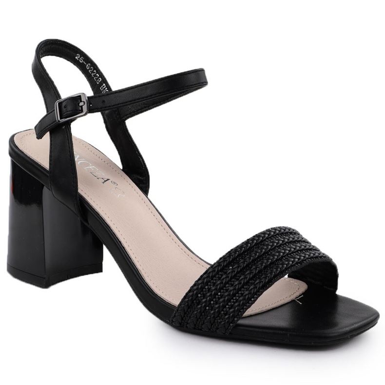 Sandalias femeninas en la publicación negra de Vinceza 62228 negro