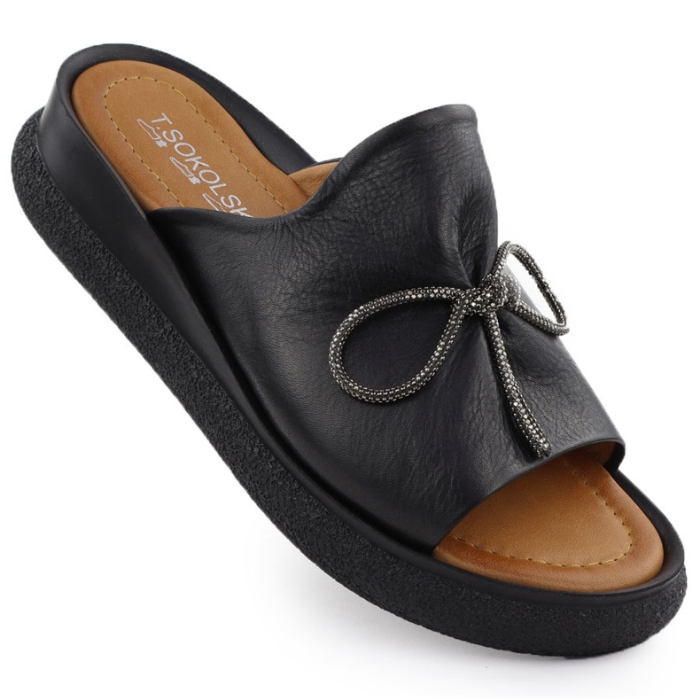 Femen's Leather Summer Summies Black T.Sokolski L25-154 negro