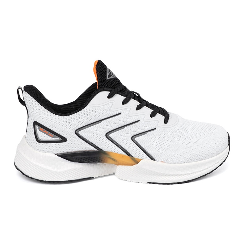 Vico Zapatos deportivos para mujeres blancas y blancas con un elemento naranja blanco
