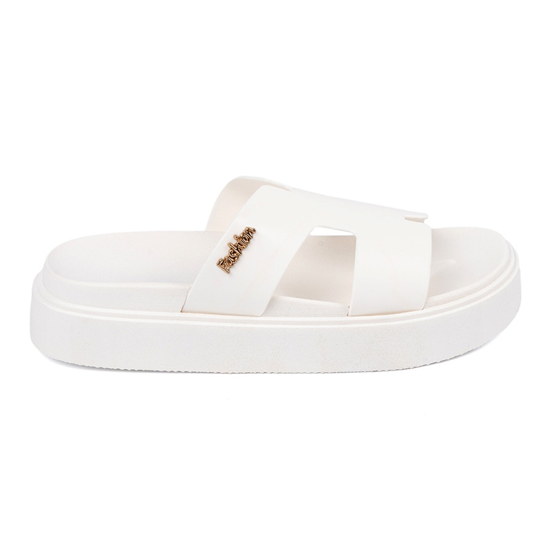 Seastar Chanclas blancas para mujeres en la plataforma blanco