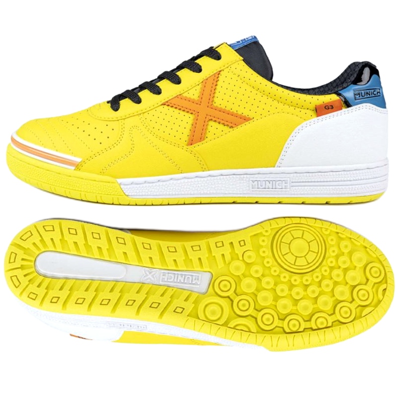 Munich Menich G-3 Profit Sport 419 en 3111419 zapatos de fútbol interior para hombres amarillo Munich Menich G-3 Profit Sport 419 en 3111419 zapatos de fútbol interior para hombres amarillo