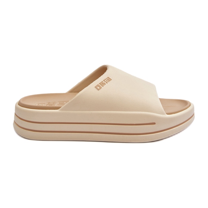 Chanclas de Mujer con Plataforma Big Star NN274A034 Beige