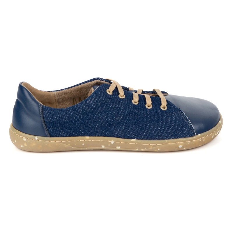 WASAK Zapatos descalzos para mujeres cuero minimalista 0771W jeans azul marino WASAK Zapatos descalzos para mujeres cuero minimalista 0771W jeans azul marino