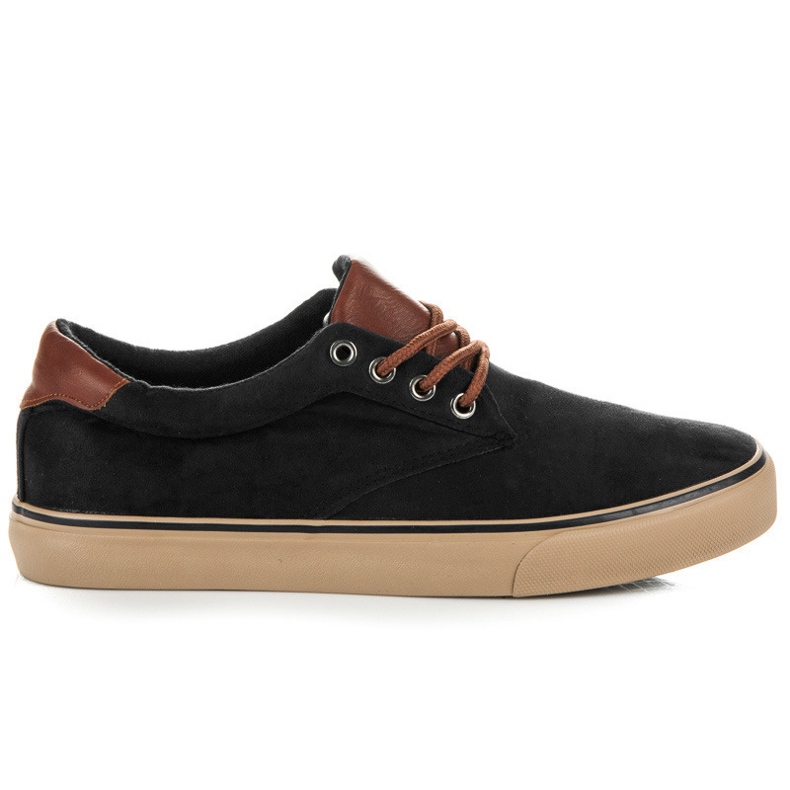 L&H Zapatillas de ante negro