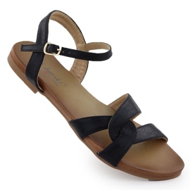 S.Barski Sandalias de mujeres Czarne S. Barski KV51-022 negro