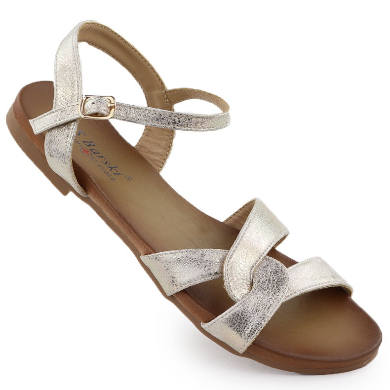 S.Barski Sandalias de mujeres Złote S. Barski KV51-022 dorado