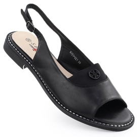 S.Barski Sandalias para mujeres Czarne S. Barski KV51-021 negro