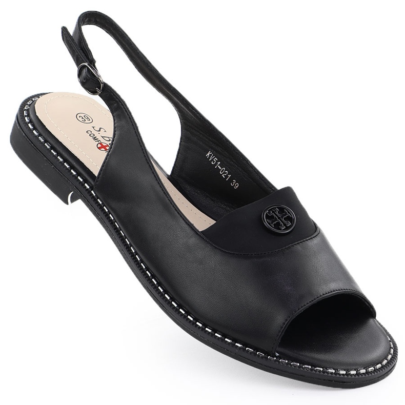 S.Barski Sandalias para mujeres Czarne S. Barski KV51-021 negro