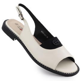 S.Barski Sandalias para mujeres Cream S. Barski KV51-021 cremoso