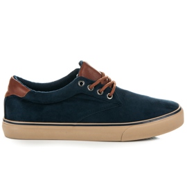 L&H Zapatillas de ante azul