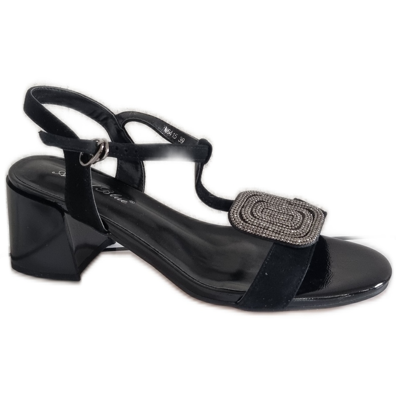 Sandalias de mujer Angel Blue Tn6415 Tisos negros altos