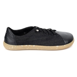 WASAK Zapatos descalzos de mujer cuero minimalista 0771W jeans negros