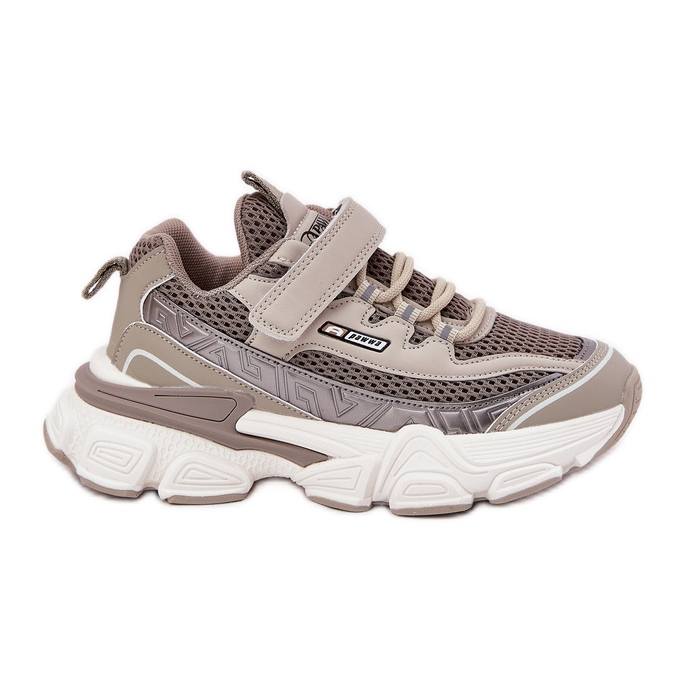 Zapatillas deportivas de zapatillas para caqui velcro beige