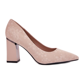 Vinceza Bombas elegantes en el pilar beige Vincez 62223