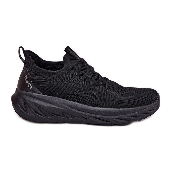 Zapatos deportivos femeninos livianos livianos Big Star RR274A132 Sistema de alta polisos Sistema negro