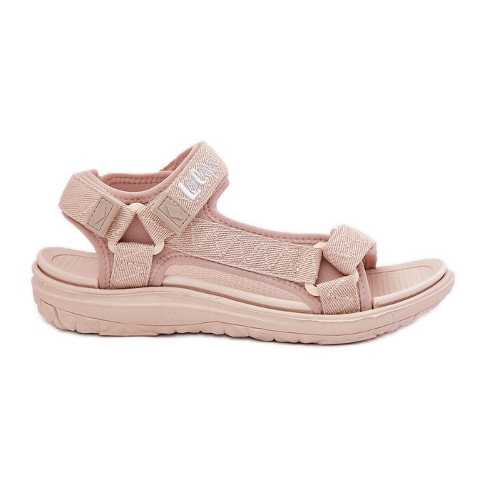 Sandalias de material para mujeres para velcro Lee Cooper LCW-25-34-3560 beige Sandalias de material para mujeres para velcro Lee Cooper LCW-25-34-3560 beige