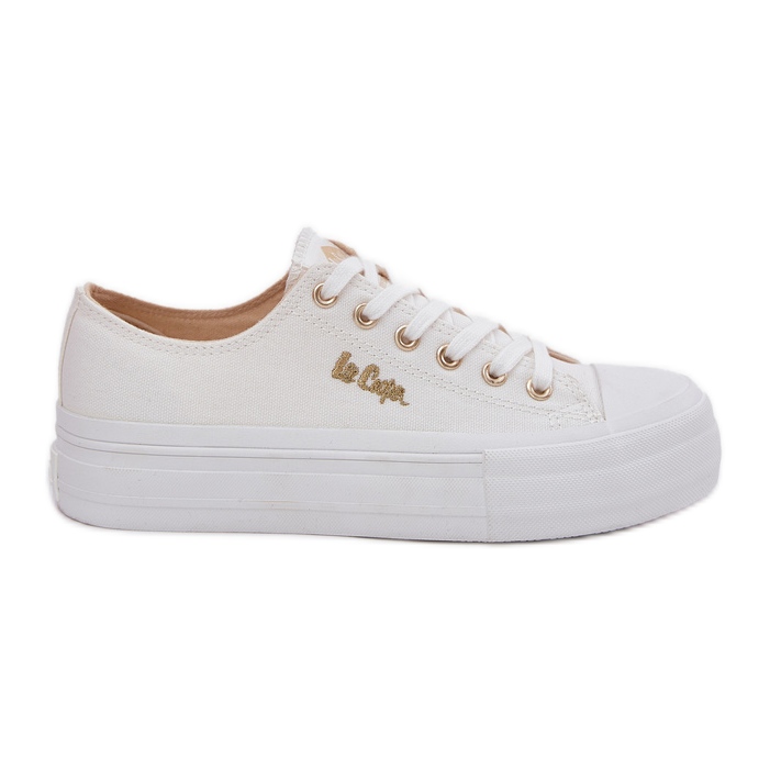 Zapatillas para mujeres en la plataforma Lee Cooper LCW-25-02-3289 White blanco