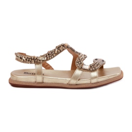 ARTIKER Sandalias para mujeres con decoración Eco Leather manguera Artker 56C1362 Oro dorado