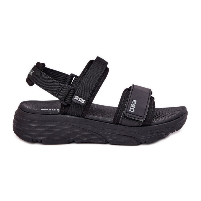 Sandalias deportivas femeninas en la plataforma negra Big Star RR274A077 negro