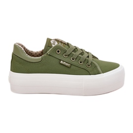 Zapatillas para mujeres en la plataforma Lee Cooper LCW-25-31-3449L Green verde