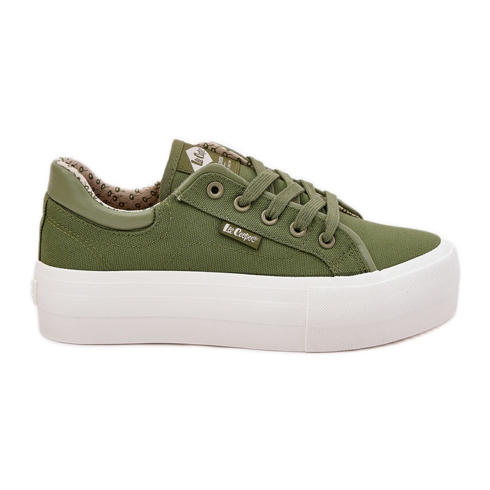 Zapatillas para mujeres en la plataforma Lee Cooper LCW-25-31-3449L Green verde