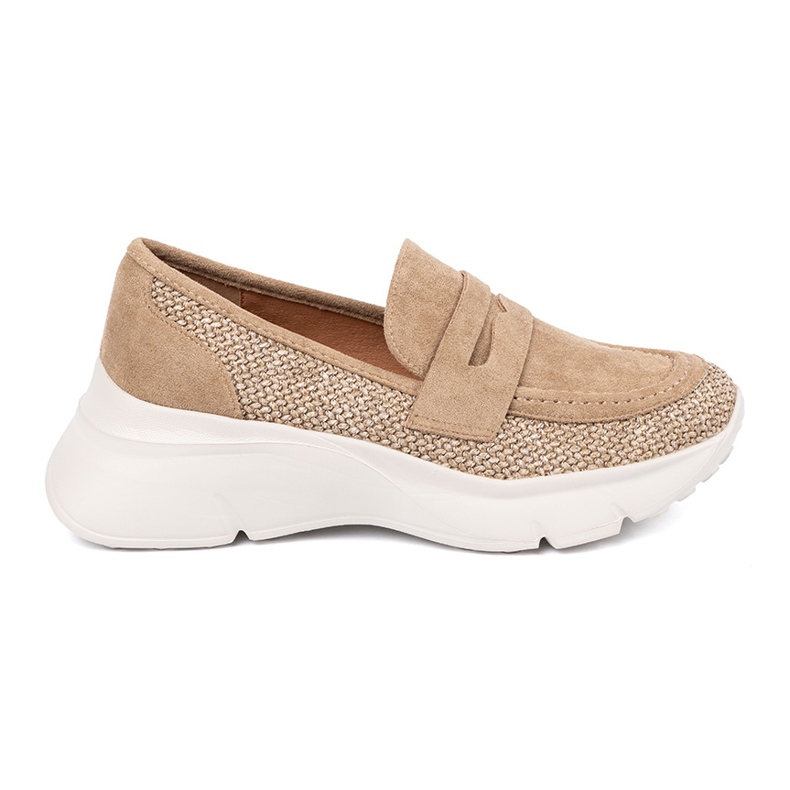 Seastar Zapatos beige con suela gruesa