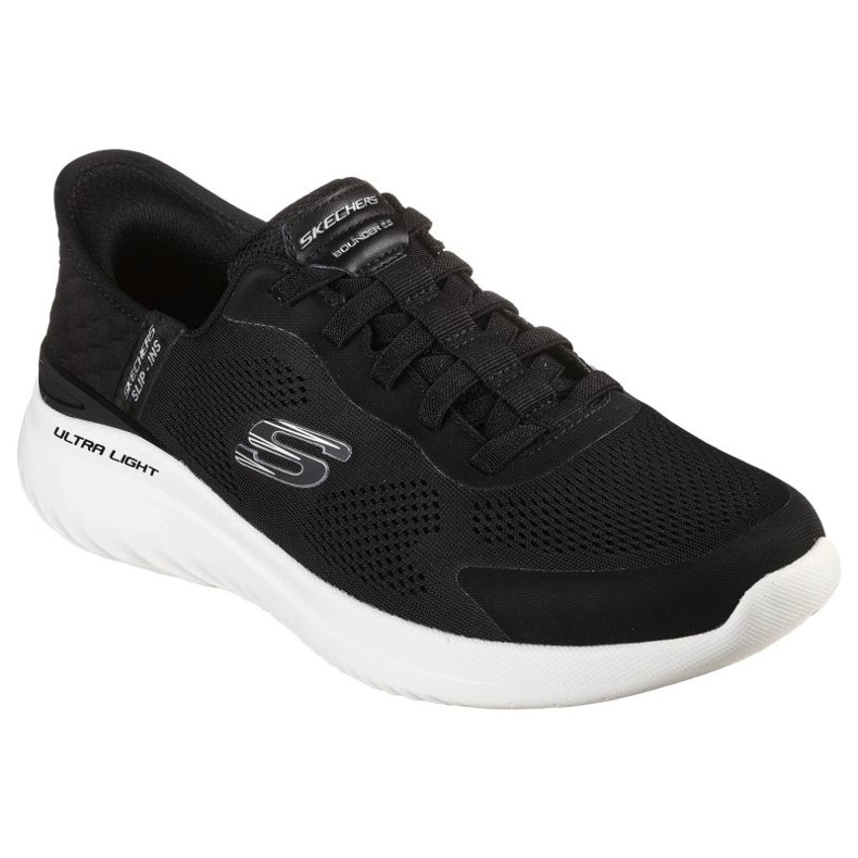 Skechers Slip-Inss Bounder 2.0 zapatos. Emergió 232459-BKW negro