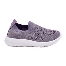 Zapatos deportivos violetas insertados para niños