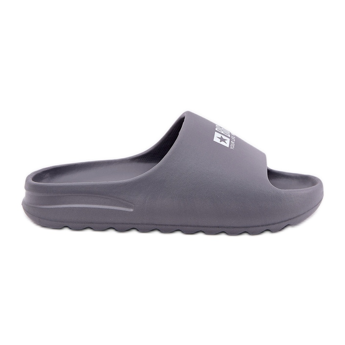 Big Star Zapatillas de espuma masculina con la gran estrella RR174A013 logotipo gris