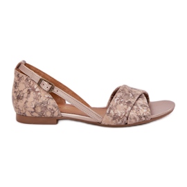 Sandalias planas de Maciejka 04614-25 Zlotys dorado