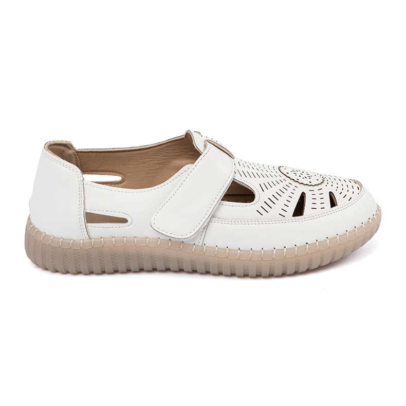 Seastar Zapatos de trabajo para mujeres con velcro blanco