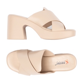 Seastar Beige flop -flops en el poste