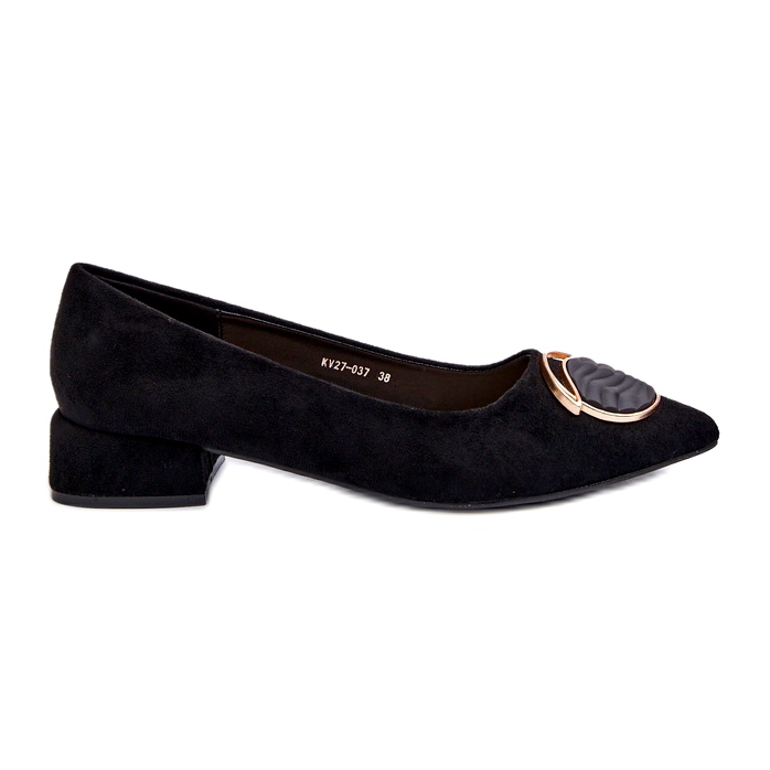 Bombas para mujeres de tacón bajo para mujeres con Eco-ECO-S.BARSKI KV27-037 Negro Bombas para mujeres de tacón bajo para mujeres con Eco-ECO-S.BARSKI KV27-037 Negro